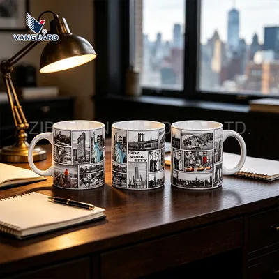 High Quality Ceramic Decal Mug Custom Souvenir Travel Coffee Cup Printed Mug