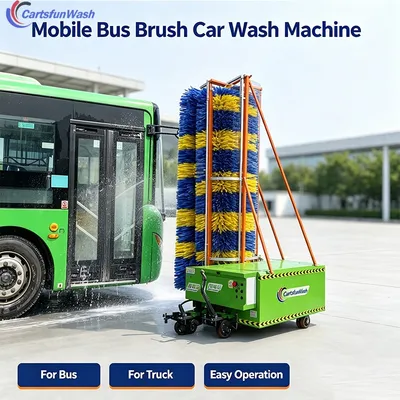 Mobile Movable Brush Bus Washing Machine Fully Automatic Stainless Device for Heavy Truck Public Bus Logistics Fleet Cleaning