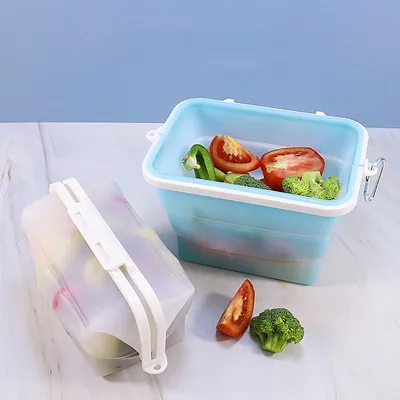 Food Safe Reusable Storage Pouch Airtight Vacuum Container Household Fresh Preserving OEM ODM Dinner Set and Silicone Baby Products