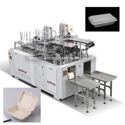 Servo Type High Speed Single Compartment Clamshell Box Making Machine Paper Take out Container Making Machine Paper Lunch Food Meal Box Making Machine