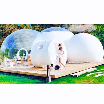 Popular Two Transparent Tunnel Inflatable Bubble Tent Inflatable Tents Inflatable Bubble Clear House