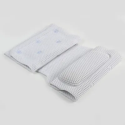 Factory Hot Selling Non Slip Neck and Back Support PVC Full Body Bath Pillow for Bathtub with Suction Cups