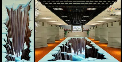 2016 Sky 3D Floor Sticker