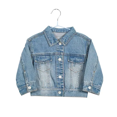Fashion Coat Long Sleeve 100% Cotton Denim Jacket Clothing Outwear