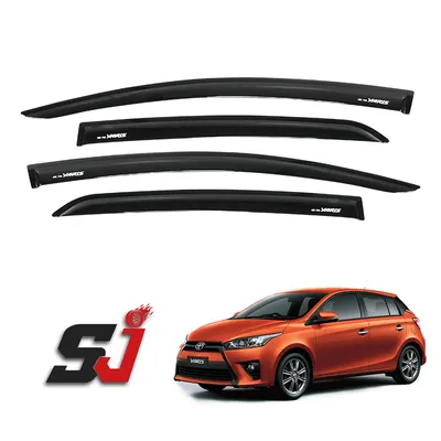 High Quality Custom PMMA Black Side Vent Car Parts Accessories Window Rain Guard Sun Visor for Toyota Yaris 2017