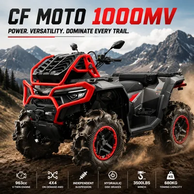 Cfmoto 1000cc 4X4 Quad Bike ATV for Adults Four Wheel Cforce Mud
