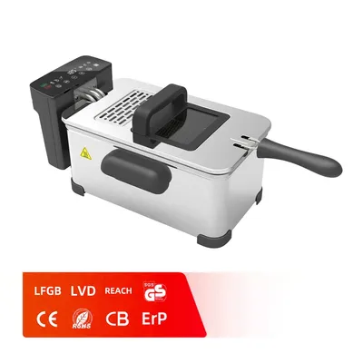 Digital Control Electric Deep Fryer with 3L Stainless Steel Tank