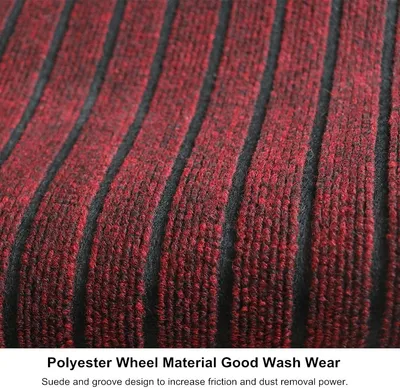 Polyester PVC Backing Seven Stripe Anti Slip Floor Carpet Custom Big Size Durable Wearable Entrance Door Mat