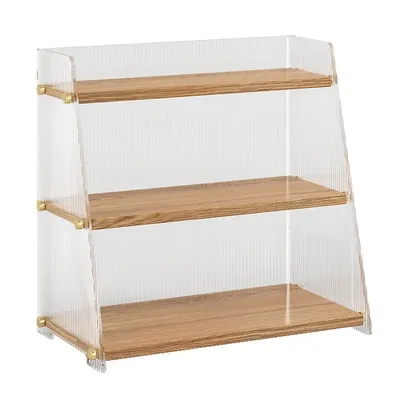 Desktop Stand Skincare Holder Makeup Display Cosmetic Kitchen Organizer Storage Rack Shelf