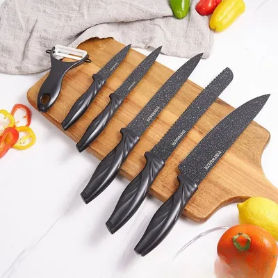 Popular Kitchen Stainless Steel Knife Set with Non-Stick Surface Gift Knife