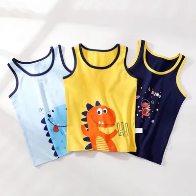 Baby Underwear Cotton Children Vest 3PCS Sets Casual Tops Summer Sleeveless Vest