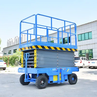 Rough Terrain Scissor Lift Platform Yg8 8m Lifting Height with Solid Tires