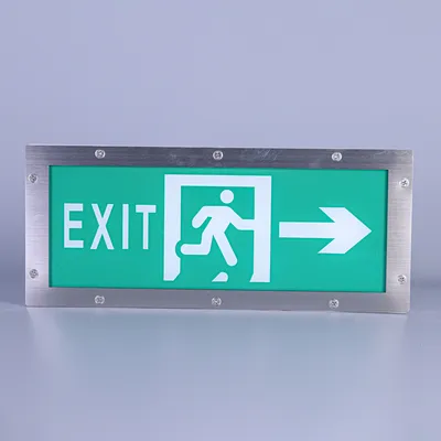 IP65 Waterproof Stainless Steel Fire Safety Emergency Exit LED Emergency Light Indicator with Rechargeable Ni-CD Battery