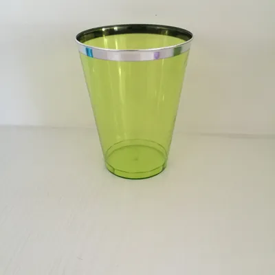 Glass, Mug, Tableware, PS, Transparent, Disposable, Colorful, Injection, GB-02, Plastic Cup, Silver