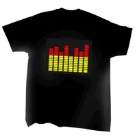 EL Sound Activated T-Shirt EL T-Shirt LED T Shirt