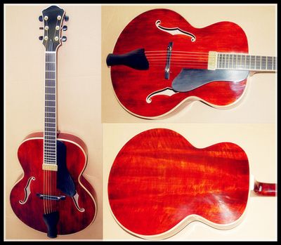 Mahogany Jazz Guitar with Solid Wood (YZ-28A)