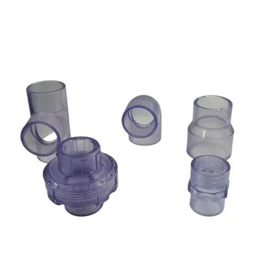 Transparent UPVC Pipe and Fittings Coupling Elbow Tee Flange Reducer for Water System