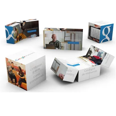 Square Shape PS Material 7cm Magic Cube with Customized Printed Picture