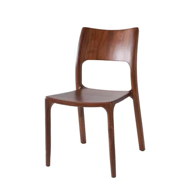 North American Black Walnut Mortise and Tenon Schuck Solid Wooden Dining Chair