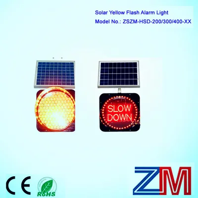 EU Standard Solar Powered Traffic Warning Light