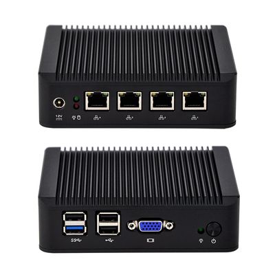Qotom 4 LAN Mini PC Q190g4u with Intel Celeron J1900 Processor, Quad Core 2.0 GHz, Pfsense Mini PC
