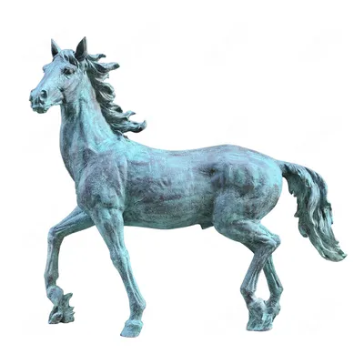 Life-Size Bronze Running Horse Outdoor Statue