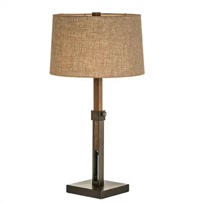 Modern American Style Hotel Bedside Wood Wooden Table Lamp