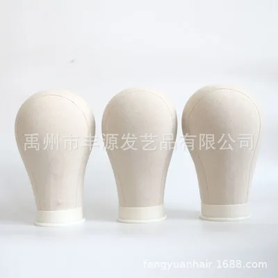 21"-24" Canvas Wig Head Poly Manikin Head for Making Wigs Professional Mannequin Head Clamp Stand