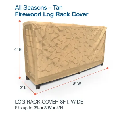 Furniture Cover Budge All-Seasons Log Rack Cover P9a12sf1, Tan