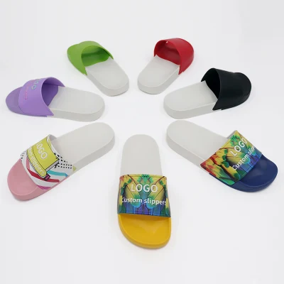 Men Slippers Sandal Customization Logo Slides Custom Print Slides Slippers