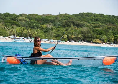 Transparent Bottom Clear Boat Canoe Double Sit on Top Kayak