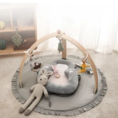 Wooden Stand Soft Indoor Sensory Montessori Musical Educational Baby Toys Play Gym