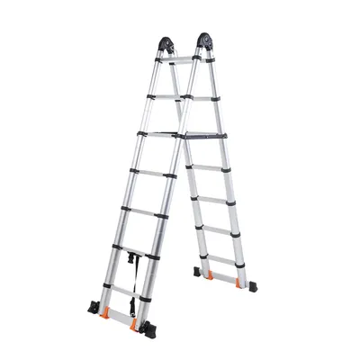 Double Side Aluminum Multipurpose Retractable Telescopic Ladder