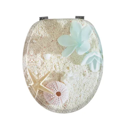 Comfortable Light Odor MDF Printing Sanitary Toilet Seats for Guest Bathroom
