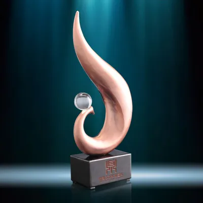 Customized Plating Trophy with Zinc Alloy Material