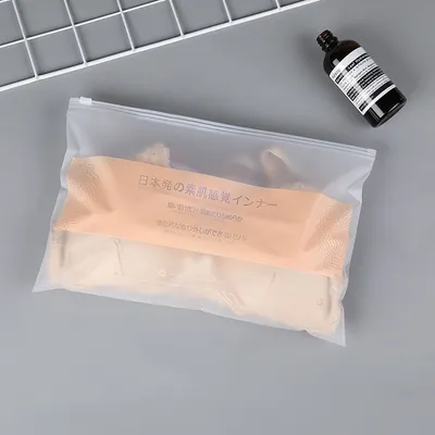 Custom Matte/Frosted Biodegradable Plastic Packaging Zipper Bags, T Shirt Swimwear Zip Lock Clothing Bags with Logo