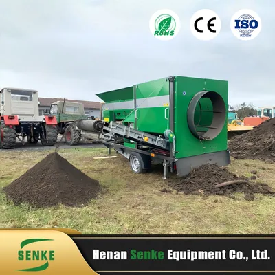 Heavy-Duty Mobile Crawler Screening Rock Sand Topsoil Ore Rotary Drum Screen Machine Price Trommel Screen for Optimal Sand Stone Topsoil Separation and Grading