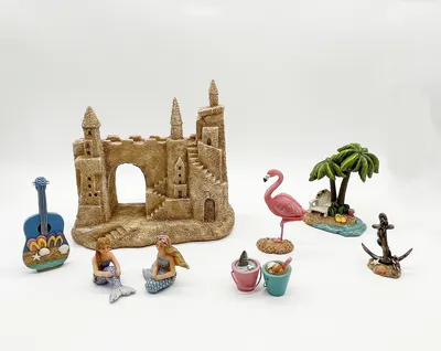 New Basic Customization Resin Miniature Garden Landscape Kit Mini Fairy House Fairy Sand Castle Decoration