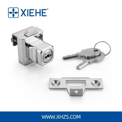 428 High Quality Zinc Alloy Glass Door Lock for Glass Display Cabinet with Automatic Latch and CNC Computer Key