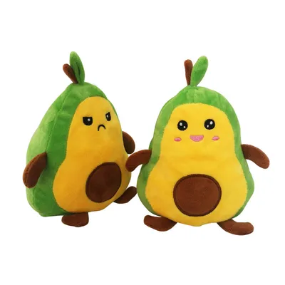 Plush Toy Turn Side Sad Face Happy Face Changing Face Avocado Home Decoration