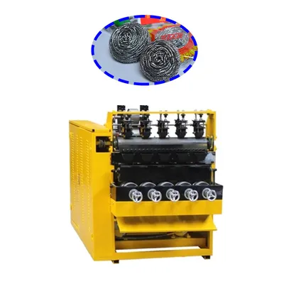 Numerical Control Automatic 5 Heads Kitchen Scrubber Stainless Steel Making Machine