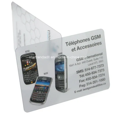 Transparent PVC Crystal Plastic Business Card with Full Colors