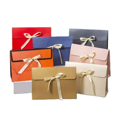Envelope Gift Box Folding Silk Scarf Gift Box Cashmere Shawl Scarf Packaging Handbag Storage Bag Packaging Box