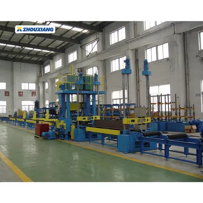 Automatic Assembly Welding Straightening Steel Structure H Beam Integral Machine