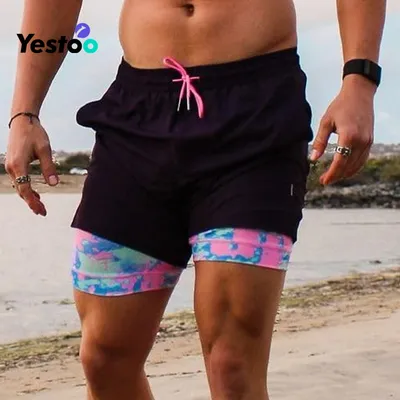 Men 5 Inch Stretch Swimming Shorts Trunks Swimwear Bathing Beach Wear