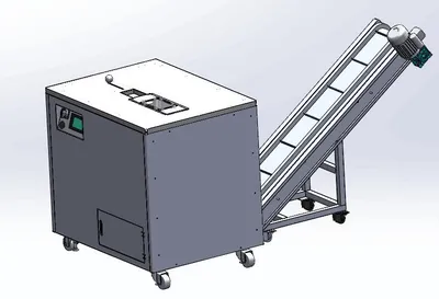 High Volume Hard Drive Shredder with Conveyor
