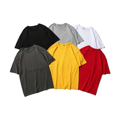 Custom Gram Weight T Shirt Heavy Cotton Street Style Plain Design