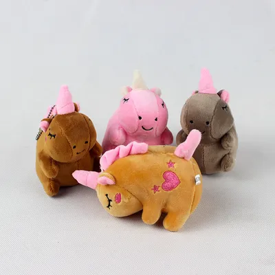 4 Colors Decoration Doll Horse Key Chain Plush Pendant Plush Toys