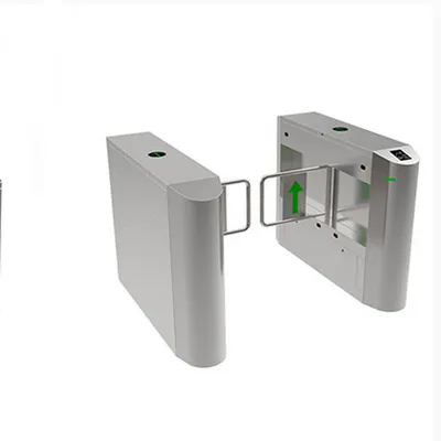 Custom RFID Card Reader Security Turnstile Gate Steel Garage Doors with Pedestrian