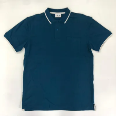 Dark Blue Private Label Polo Shirts Mens Cotton Leisure Shirts